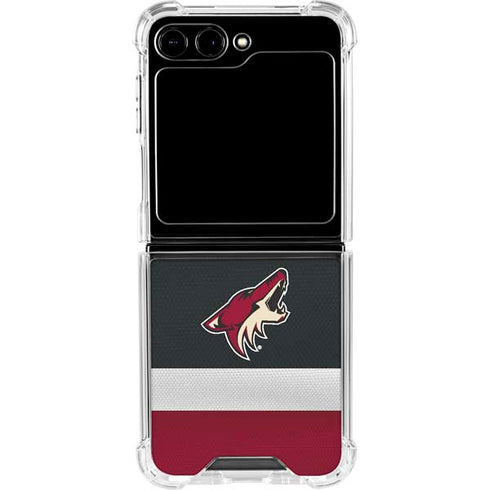 NHL Arizona Coyotes Jersey Galaxy Z Flip6 Clear Case