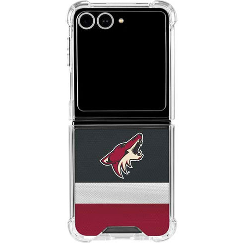 NHL Arizona Coyotes Jersey Galaxy Z Flip7 Clear Case