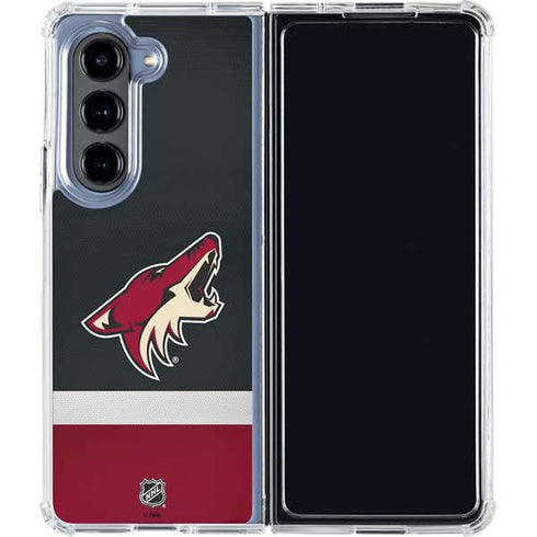 NHL Arizona Coyotes Jersey Galaxy Z Fold5 5G Clear Case