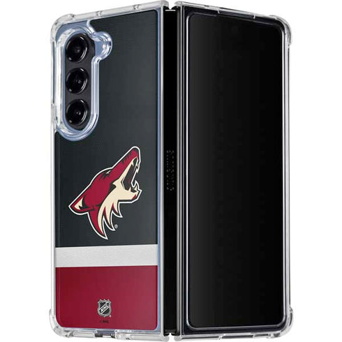 NHL Arizona Coyotes Jersey Galaxy Z Fold5 5G Clear Case