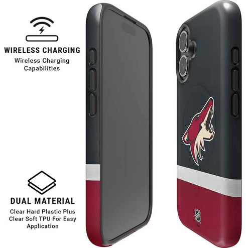 NHL Arizona Coyotes Jersey iPhone 16 Plus Magsafe Impact Case
