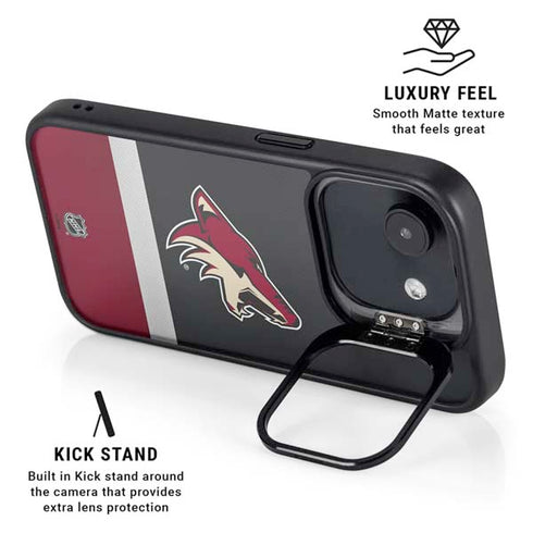 NHL Arizona Coyotes Jersey iPhone 16e Kickstand Case