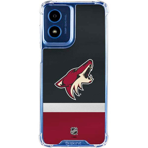 NHL Arizona Coyotes Jersey Moto G 5G (2024) Clear Case