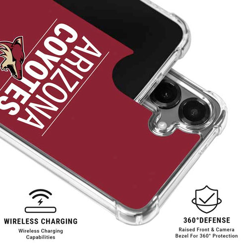 NHL Arizona Coyotes Lineup Galaxy S26 Plus Clear Case