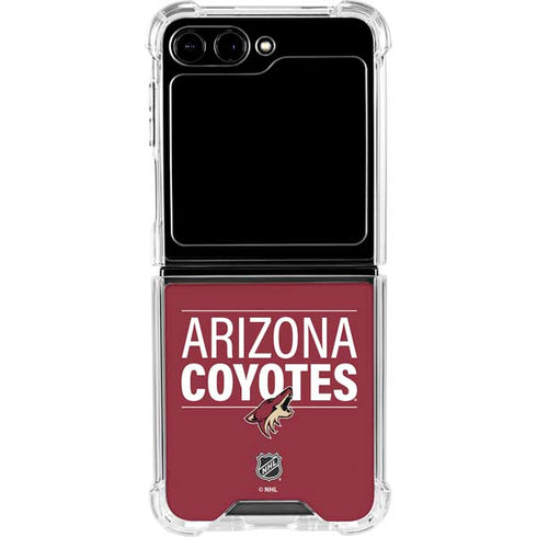 NHL Arizona Coyotes Lineup Galaxy Z Flip6 Clear Case