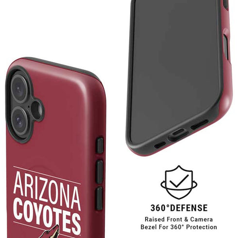 NHL Arizona Coyotes Lineup iPhone 16 Magsafe Impact Case