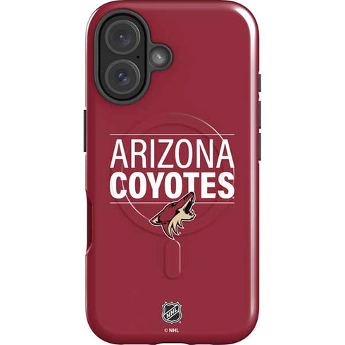 NHL Arizona Coyotes Lineup iPhone 16 Plus Magsafe Impact Case