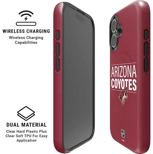 NHL Arizona Coyotes Lineup iPhone 16 Plus Magsafe Impact Case