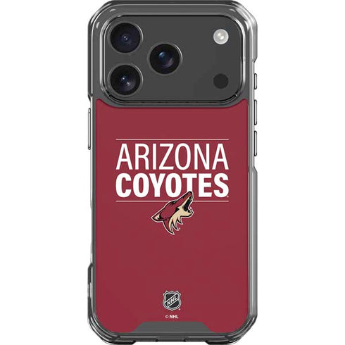 NHL Arizona Coyotes Lineup iPhone 18 Pro Clear Case
