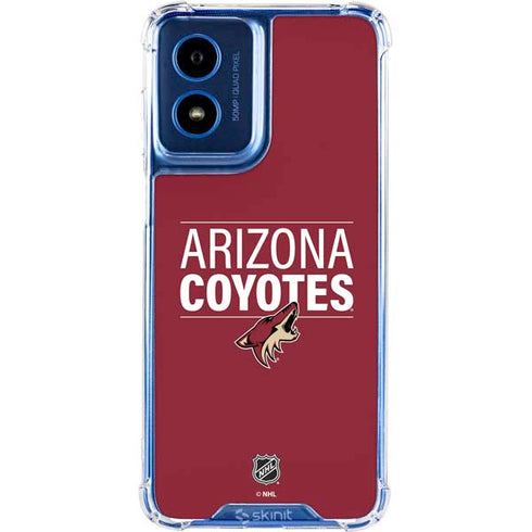 NHL Arizona Coyotes Lineup Moto G 5G (2024) Clear Case