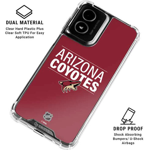 NHL Arizona Coyotes Lineup Moto G Power 5G (2024) Clear Case