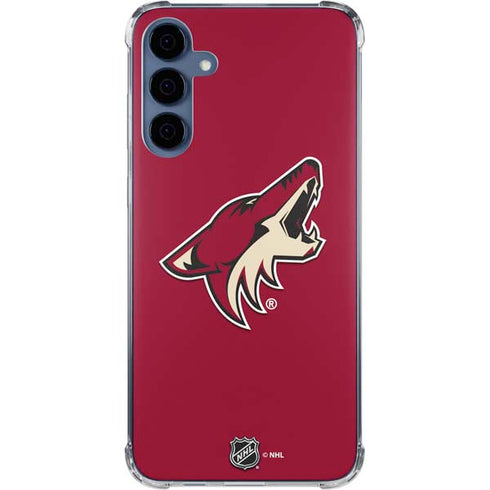 NHL Arizona Coyotes Solid Background Galaxy A35 5G Clear Case