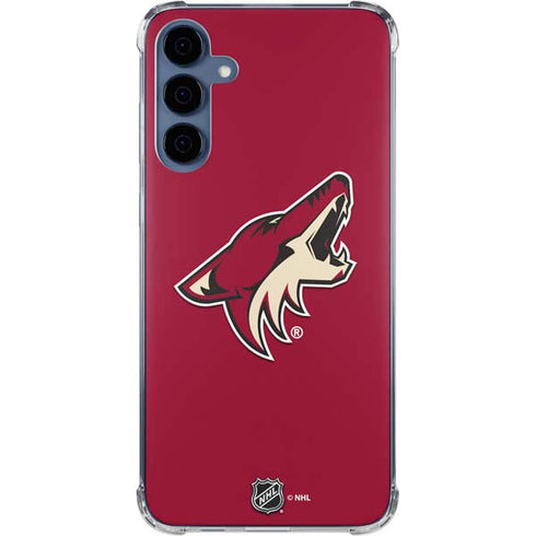 NHL Arizona Coyotes Solid Background Galaxy A55 5G Clear Case