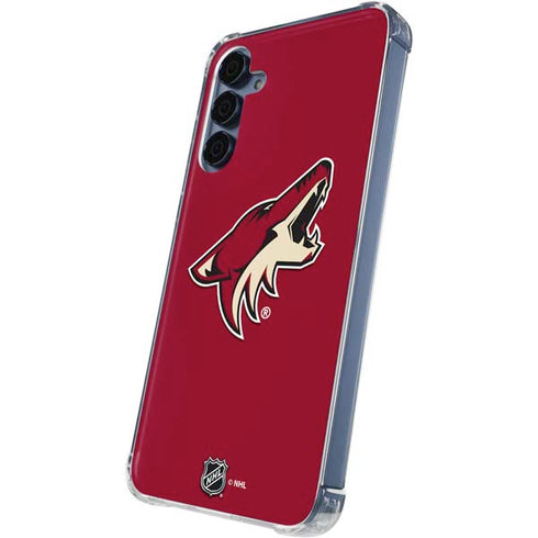 NHL Arizona Coyotes Solid Background Galaxy A55 5G Clear Case