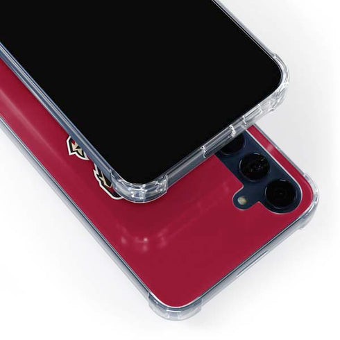 NHL Arizona Coyotes Solid Background Galaxy A55 5G Clear Case