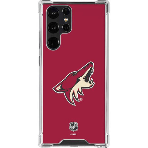 NHL Arizona Coyotes Solid Background Galaxy S23 Ultra Clear Case