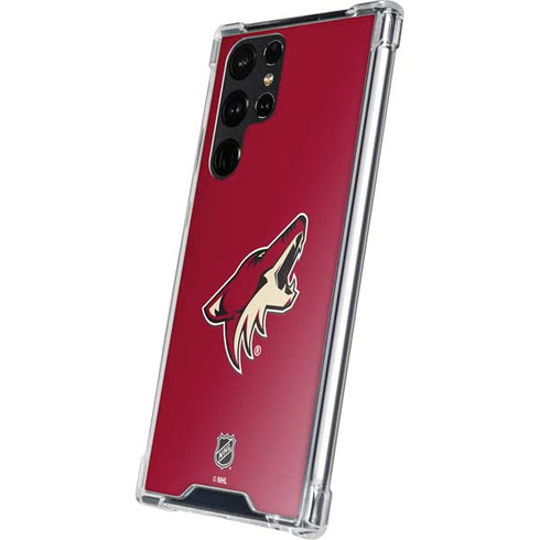 NHL Arizona Coyotes Solid Background Galaxy S23 Ultra Clear Case