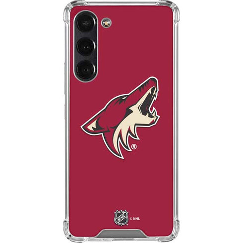 NHL Arizona Coyotes Solid Background Galaxy S24 FE Clear Case
