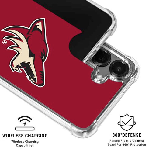 NHL Arizona Coyotes Solid Background Galaxy S26 Clear Case