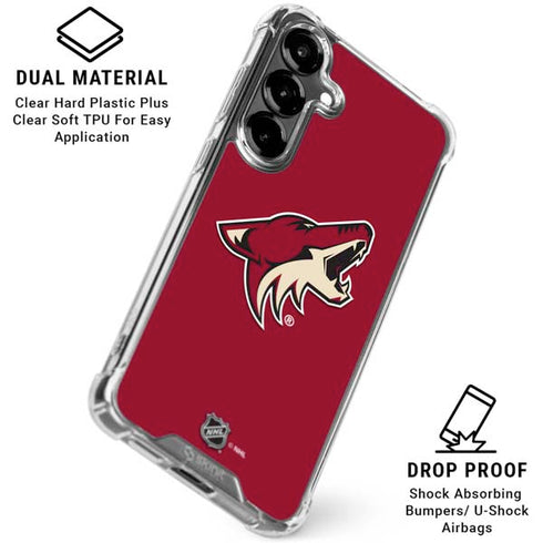 NHL Arizona Coyotes Solid Background Galaxy S26 Plus Clear Case