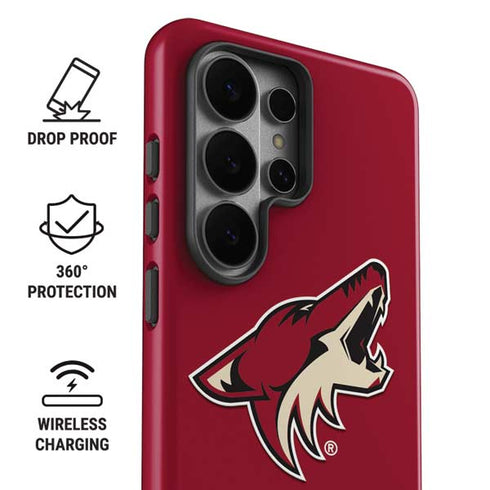 NHL Arizona Coyotes Solid Background Galaxy S26 Ultra Impact Case