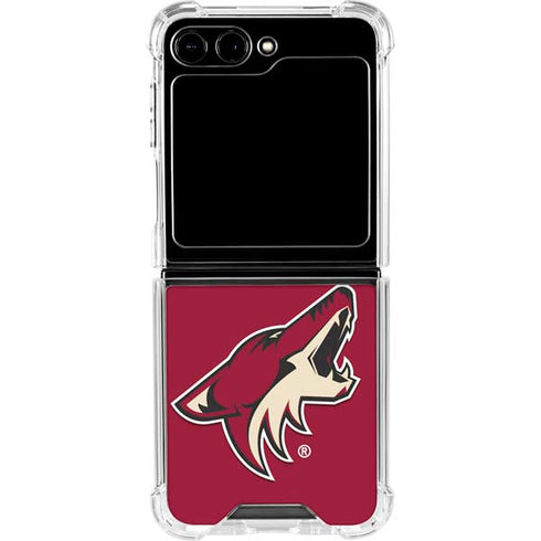 NHL Arizona Coyotes Solid Background Galaxy Z Flip6 Clear Case