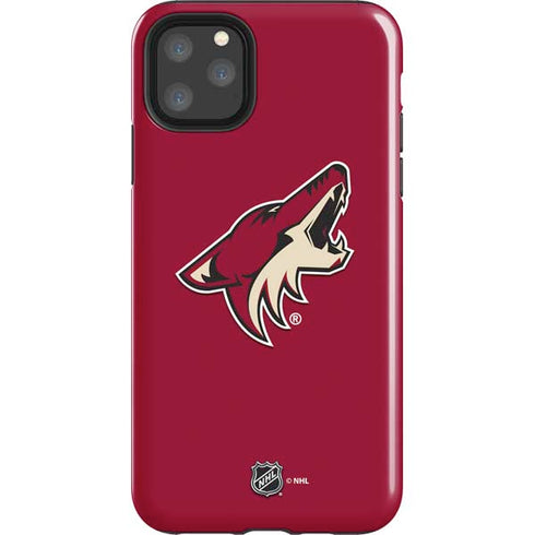 NHL Arizona Coyotes Solid Background iPhone Cases