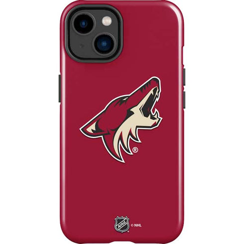 NHL Arizona Coyotes Solid Background iPhone 15 Impact Case