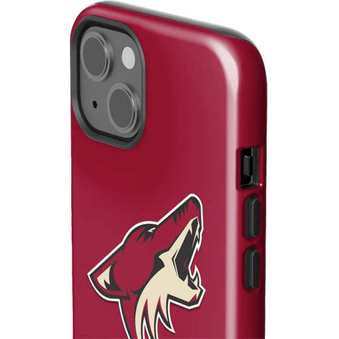 NHL Arizona Coyotes Solid Background iPhone 15 Impact Case
