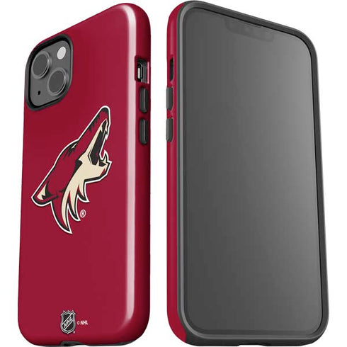NHL Arizona Coyotes Solid Background iPhone 15 Impact Case