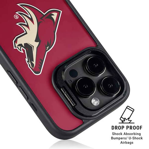 NHL Arizona Coyotes Solid Background iPhone 15 Pro Kickstand Case