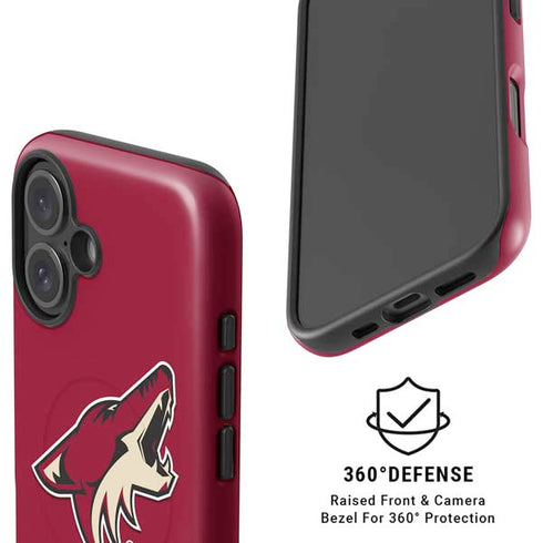 NHL Arizona Coyotes Solid Background iPhone 16 Magsafe Impact Case