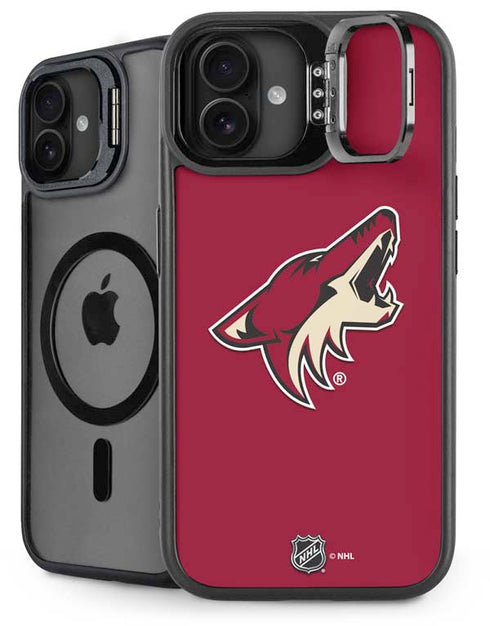 NHL Arizona Coyotes Solid Background iPhone 16 Plus Kickstand Case