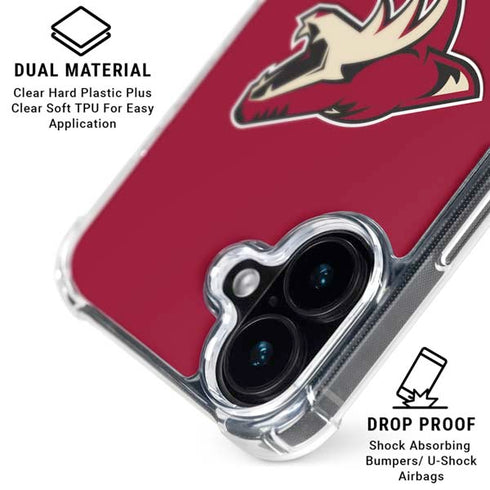 NHL Arizona Coyotes Solid Background iPhone 16 Plus MagSafe Case