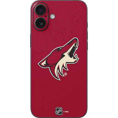 NHL Arizona Coyotes Solid Background iPhone 16 Plus Skin