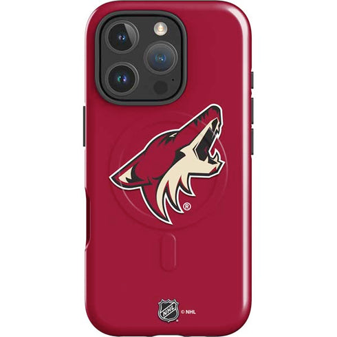 NHL Arizona Coyotes Solid Background iPhone 16 Pro Magsafe Impact Case