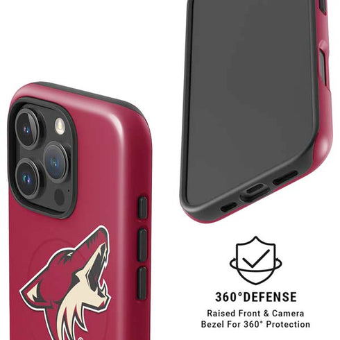 NHL Arizona Coyotes Solid Background iPhone 16 Pro Magsafe Impact Case