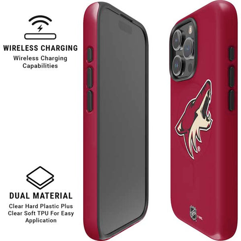 NHL Arizona Coyotes Solid Background iPhone 16 Pro Magsafe Impact Case