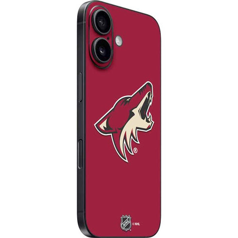 NHL Arizona Coyotes Solid Background iPhone 16 Skin