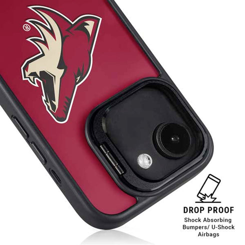 NHL Arizona Coyotes Solid Background iPhone 16e Kickstand Case