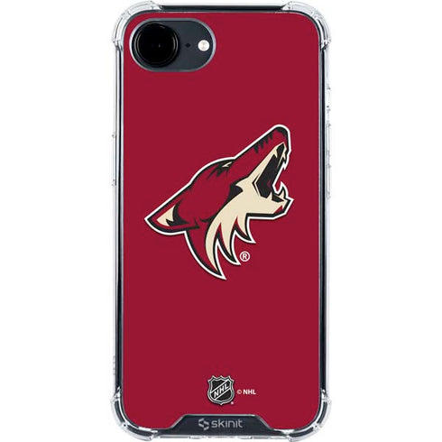 NHL Arizona Coyotes Solid Background iPhone 16e Clear Case