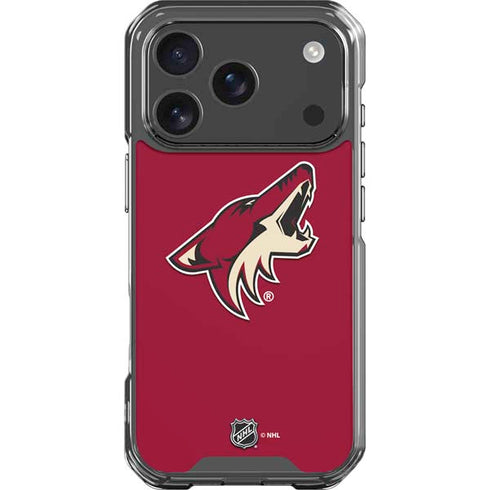 NHL Arizona Coyotes Solid Background iPhone 18 Pro Clear Case