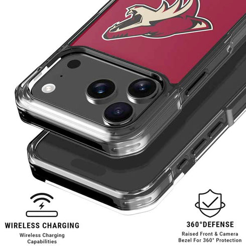 NHL Arizona Coyotes Solid Background iPhone 18 Pro Clear Case