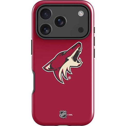 NHL Arizona Coyotes Solid Background iPhone 18 Pro Impact Case