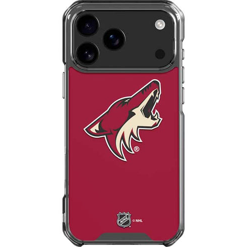 NHL Arizona Coyotes Solid Background iPhone 18 Pro Max Clear Case