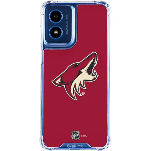 NHL Arizona Coyotes Solid Background Moto G 5G (2024) Clear Case