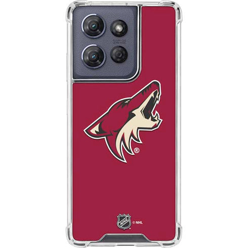 NHL Arizona Coyotes Solid Background Moto G Play 5G (2025) Clear Case