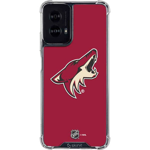 NHL Arizona Coyotes Solid Background Moto G Power 5G (2024) Clear Case