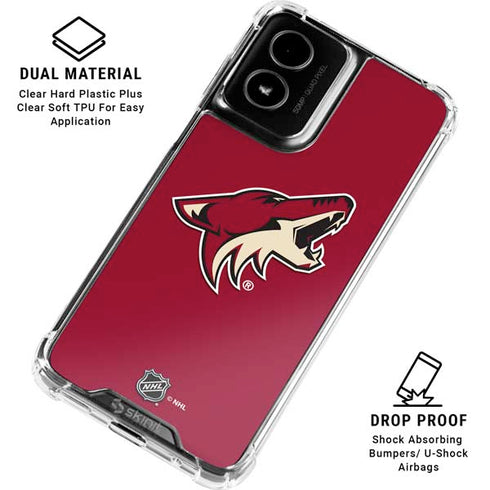 NHL Arizona Coyotes Solid Background Moto G Power 5G (2024) Clear Case