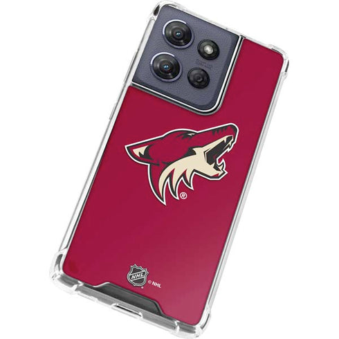 NHL Arizona Coyotes Solid Background Moto G Stylus 5G (2025) Clear Case
